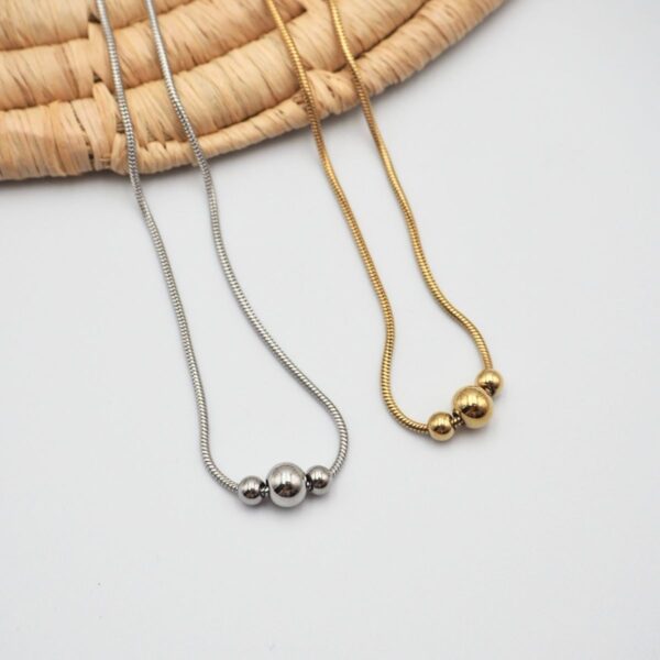 Collana snake con perline - immagine 3