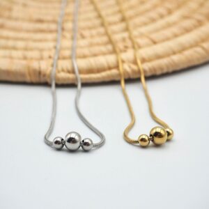 Collana snake con perline