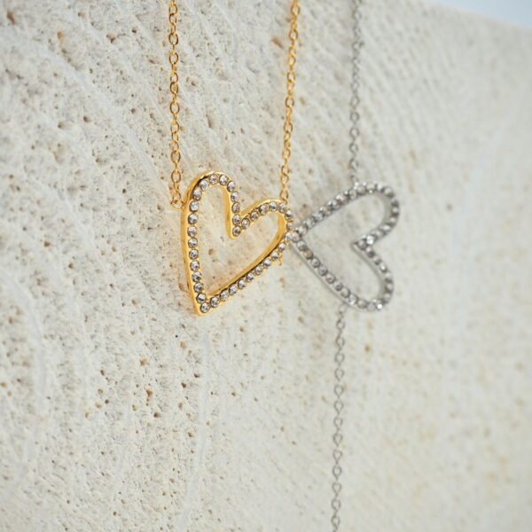 Braccialetto cuore strass - immagine 2